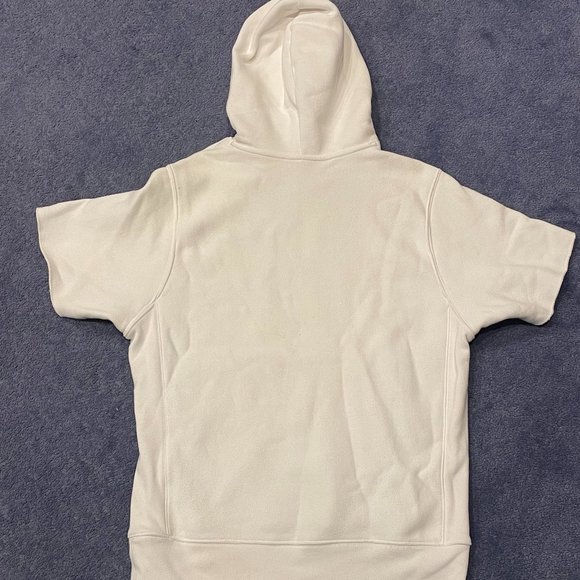 White Champion Reserve Weave RARE* short sleeve hoodie! - Picture 2 of 4